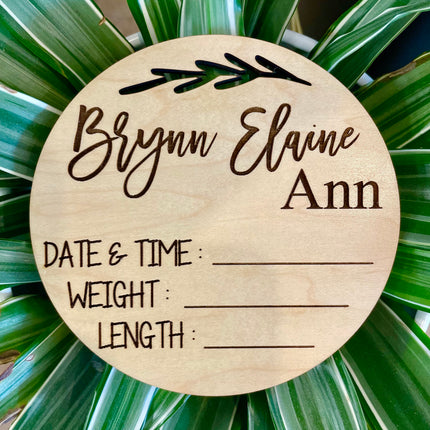 HELLO WORLD BABY ANNOUNCEMENT - PERSONALIZED