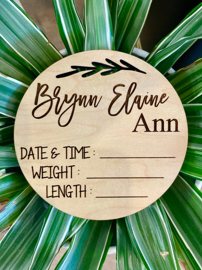 HELLO WORLD BABY ANNOUNCEMENT - PERSONALIZED