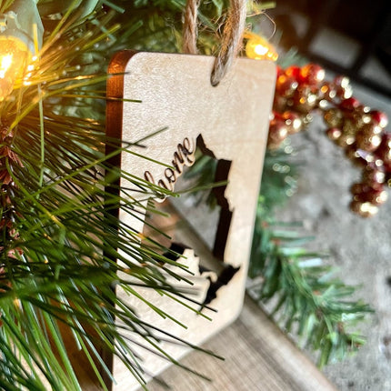 HOME CUTOUT ORNAMENT