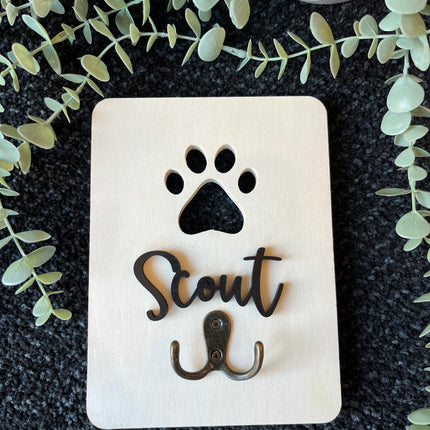 PAW CUTOUT LEASH HOLDERS