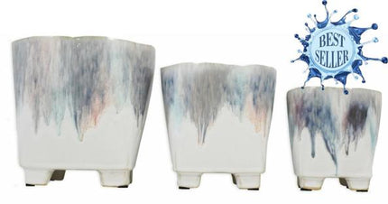WATERCOLOUR PLANT POTS / S348 *