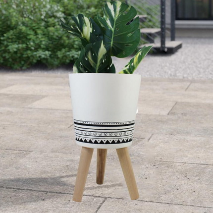 DESIGNER WHITE PLANTER / S107 *