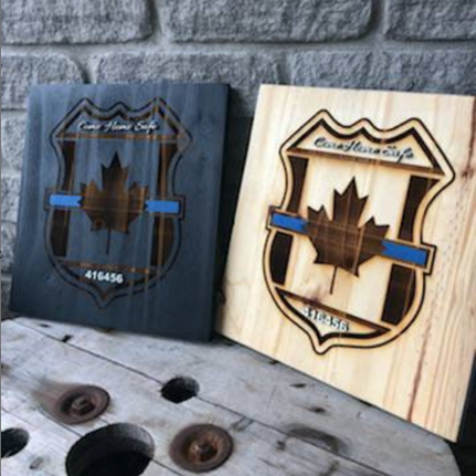 Engraved Police Badge Sign