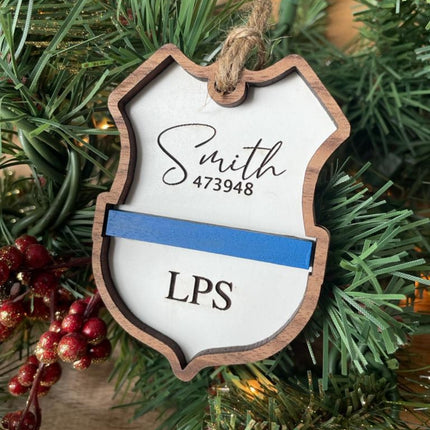 POLICE BADGE ORNAMENT