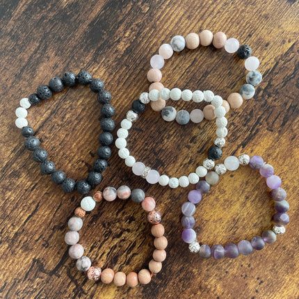 GEMSTONE LAVA BRACELET