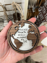 Load image into Gallery viewer, GLOBE TEACHER ORNAMENT
