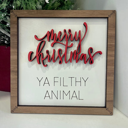 MERRY FILTHY ANIMAL / 6" SHELF FRAMED