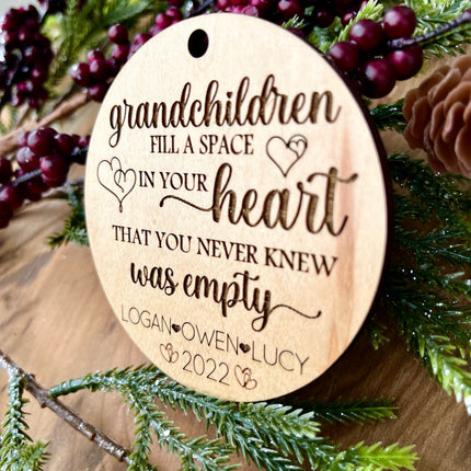 PERSONALIZED GRANDCHILDREN ORNAMENT