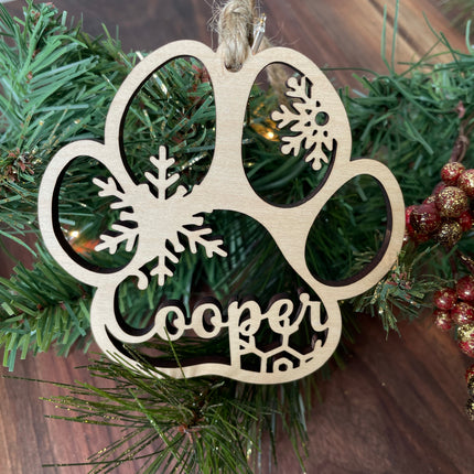 SNOWFLAKE PET PAW ORNAMENT