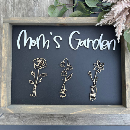 FLOWER GARDEN FRAMED SIGN