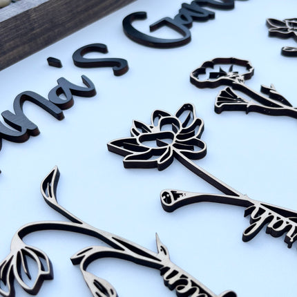 FLOWER GARDEN FRAMED SIGN