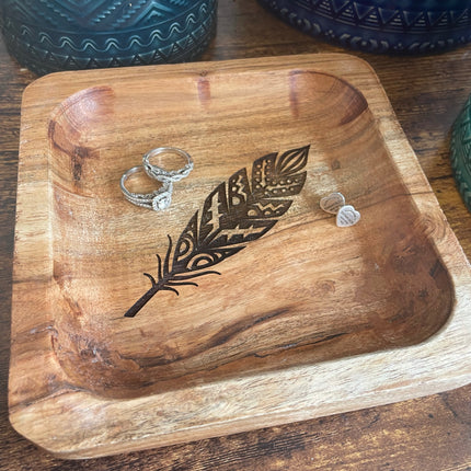 ENGRAVED KEY OR JEWELLERY DISH