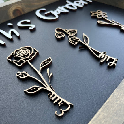 FLOWER GARDEN FRAMED SIGN