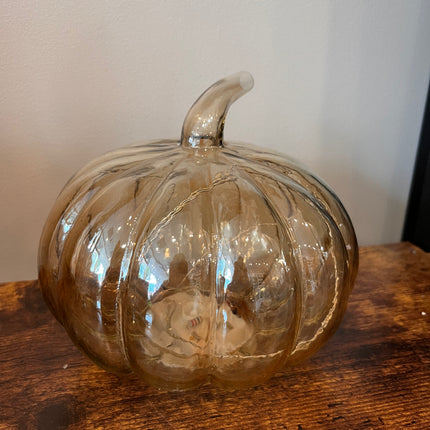 GLASS PUMPKIN - LIGHT UP