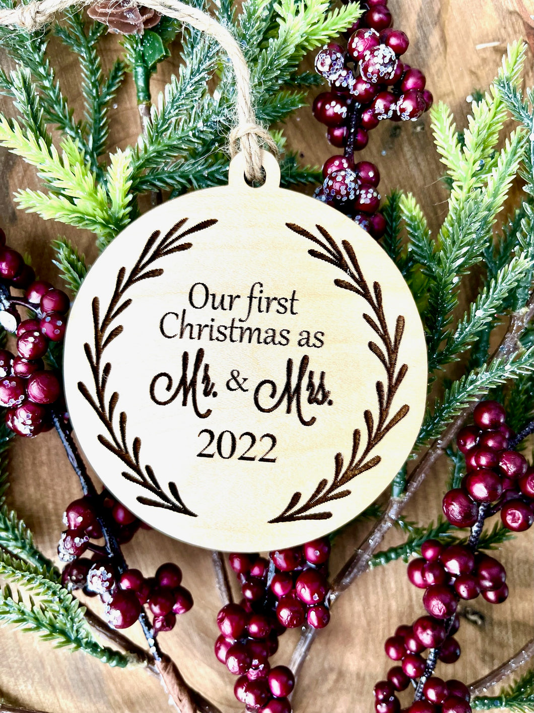 OUR FIRST CHRISTMAS AS MR. AND MRS. ORNAMENT 2022