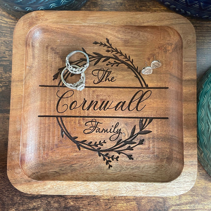 ENGRAVED KEY OR JEWELLERY DISH