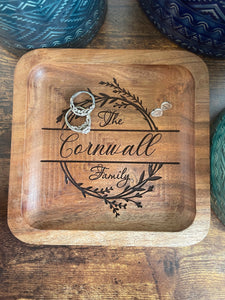 ENGRAVED KEY OR JEWELLERY DISH