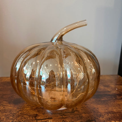 GLASS PUMPKIN - LIGHT UP