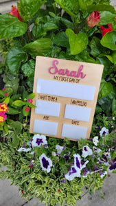 FIRST DAY OF SCHOOL SIGN