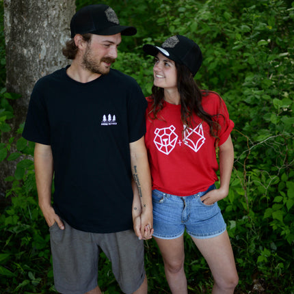CANUCK RED TEE - BEAR + FOX
