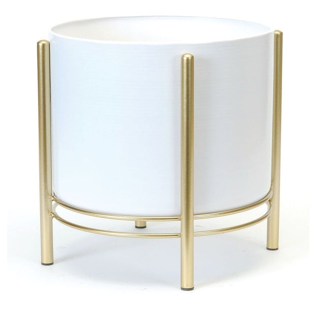 LARGE WHITE FLOOR PLANTER / B9474 *