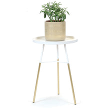 Load image into Gallery viewer, WHITE PLANT STAND / SIDE TABLE / B9458
